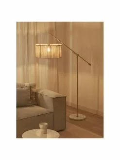 Westwing Collection Gro&szlig;e Bogenlampe Lisana mit Marmorfu&szlig;, Ø 50 x H 171 cm -Leuchten Verkaufsladen Grosse Bogenlampe Lisana mit Marmorfuss 4