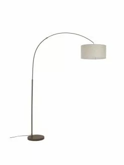 Westwing Collection Gro&szlig;e Bogenlampe Niels in Braun-Beige, Ø 50 x H 218 cm