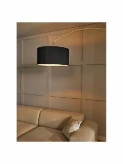 Westwing Collection Gro&szlig;e Bogenlampe Niels in Messing-Schwarz, Ø 50 x H 218 cm -Leuchten Verkaufsladen Grosse Bogenlampe Niels in Messing Schwarz 5