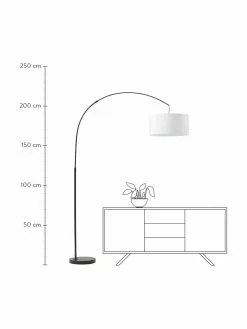 Westwing Collection Gro&szlig;e Bogenlampe Niels in Schwarz-Wei&szlig;, Ø 50 x H 218 cm -Leuchten Verkaufsladen Grosse Bogenlampe Niels in Schwarz Weiss 3