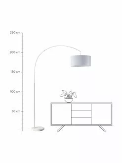 Westwing Collection Gro&szlig;e Bogenlampe Niels in Wei&szlig;, Ø 50 x H 218 cm -Leuchten Verkaufsladen Grosse Bogenlampe Niels in Weiss 2