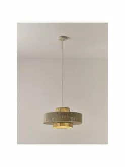 Westwing Collection Gro&szlig;e Boho-Pendelleuchte Lace aus Leinenf&auml;den, Ø 50 x H 25 cm -Leuchten Verkaufsladen Grosse Boho Pendelleuchte Lace aus Leinenfaden 3