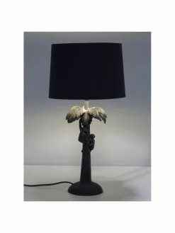 Lucide Gro&szlig;e Boho-Tischlampe Coconut in Schwarz, Ø 31 x H 58 cm -Leuchten Verkaufsladen Grosse Boho Tischlampe Coconut in Schwarz 4