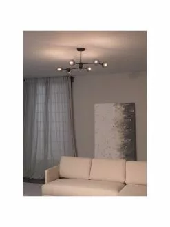 Westwing Collection Gro&szlig;e Deckenleuchte Aurelia in Schwarz, B 110 x H 32 cm -Leuchten Verkaufsladen Grosse Deckenleuchte Aurelia in Schwarz 2