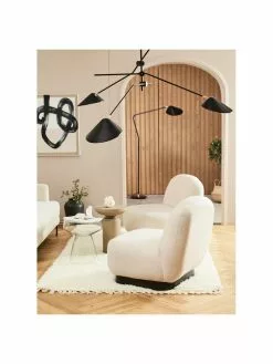 Westwing Collection Gro&szlig;e Deckenleuchte Neron mit Gold-Dekor in Schwarz, B 173 x H 52 cm -Leuchten Verkaufsladen Grosse Deckenleuchte Neron mit Gold Dekor in Schwarz 2