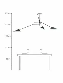 Westwing Collection Gro&szlig;e Deckenleuchte Neron mit Gold-Dekor in Schwarz, B 173 x H 52 cm -Leuchten Verkaufsladen Grosse Deckenleuchte Neron mit Gold Dekor in Schwarz 3