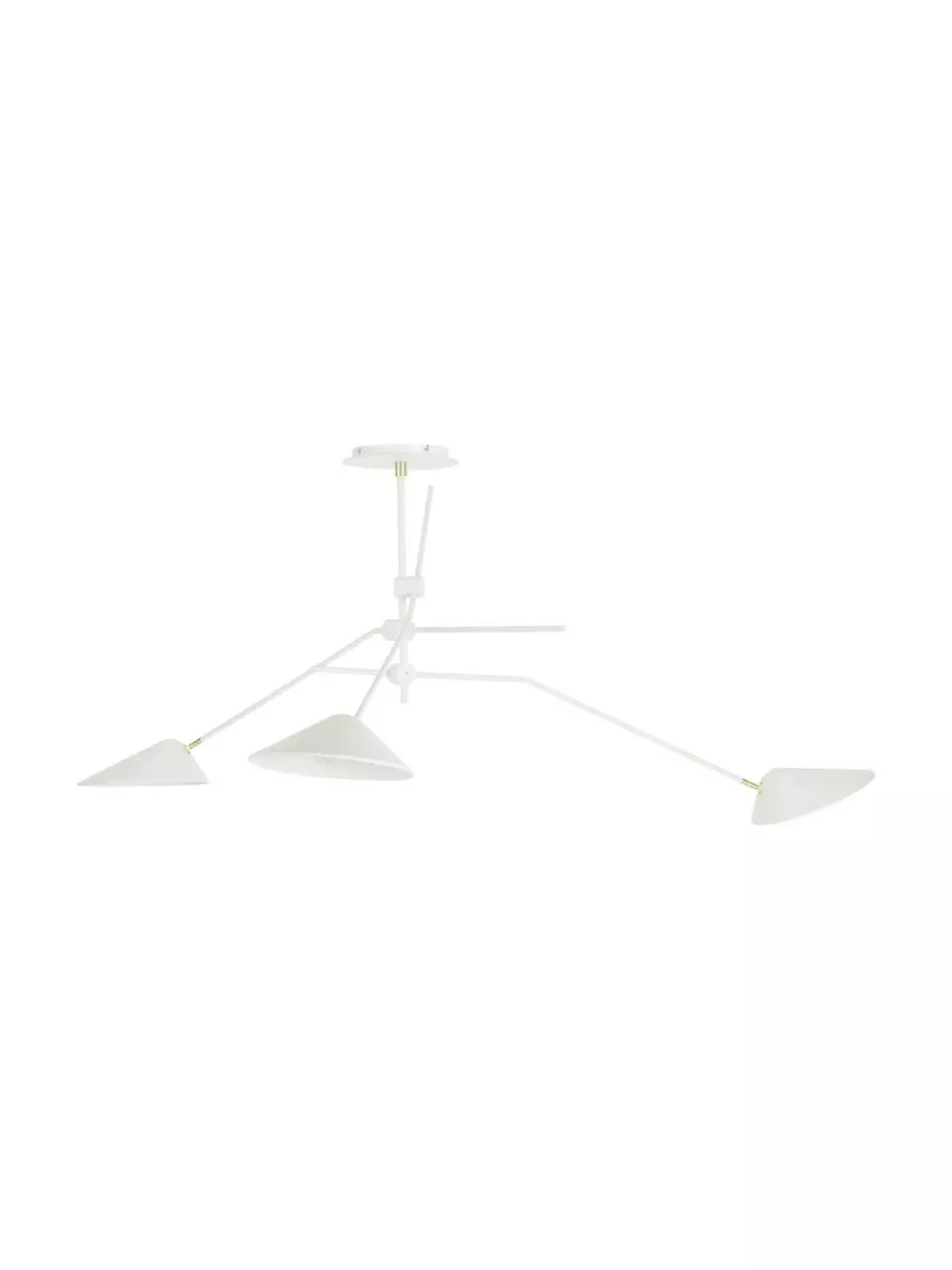 Westwing Collection Große Deckenleuchte Neron mit Gold-Dekor in Weiß, B 173 x H 52 cm 3 Westwing Collection Große Deckenleuchte Neron mit Gold-Dekor in Weiß, B 173 x H 52 cm