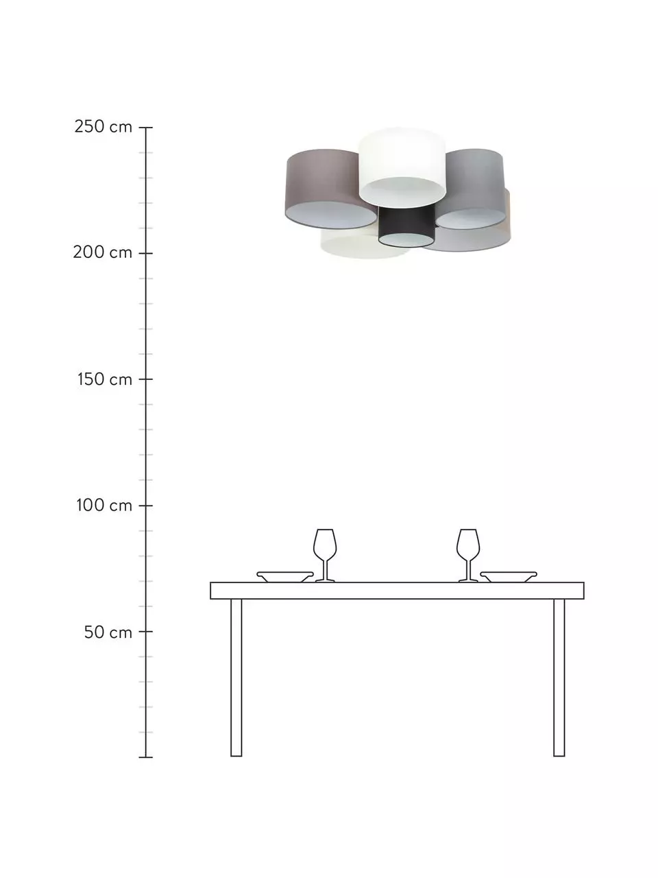 Große Deckenleuchte Pastore Grande, Ø 90 x H 29 cm 4 Große Deckenleuchte Pastore Grande, Ø 90 x H 29 cm – Bild 2