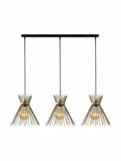 Gro&szlig;e Design Pendelleuchte Kirpi in Messing, B 104 x T 30 cm -Leuchten Verkaufsladen Grosse Design Pendelleuchte Kirpi in Messing 3