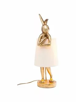 Kare Design Gro&szlig;e Design Tischlampe Rabbit in Gold, Ø 23 x H 68 cm -Leuchten Verkaufsladen Grosse Design Tischlampe Rabbit in Gold 3
