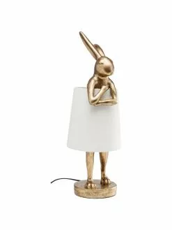 Kare Design Gro&szlig;e Design Tischlampe Rabbit in Gold, Ø 23 x H 68 cm -Leuchten Verkaufsladen Grosse Design Tischlampe Rabbit in Gold 4