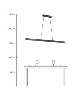 Sch&ouml;ner Wohnen Gro&szlig;e Dimmbare Ausziehbare LED-Pendelleuchte Stripe, B 140 x H 6 cm -Leuchten Verkaufsladen Grosse Dimmbare Ausziehbare LED Pendelleuchte Stripe 2