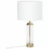 Westwing Collection Gro&szlig;e Glam-Tischlampe Gabor mit Glasfu&szlig;, Ø 35 x H 64 cm -Leuchten Verkaufsladen Grosse Glam Tischlampe Gabor mit Glasfuss