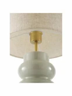 Westwing Collection Große Keramik-Tischlampe Christine in Grau, Ø 28 x H 53 cm -Leuchten Verkaufsladen Grosse Keramik Tischlampe Christine in Grau 3