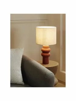 Westwing Collection Gro&szlig;e Keramik-Tischlampe Christine in Terrakotta, Ø 28 x H 53 cm -Leuchten Verkaufsladen Grosse Keramik Tischlampe Christine in Terrakotta 2