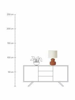 Westwing Collection Gro&szlig;e Keramik-Tischlampe Georgina in Terrakotta, Ø 33 x H 52 cm -Leuchten Verkaufsladen Grosse Keramik Tischlampe Georgina in Terrakotta 2