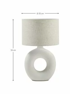 Westwing Collection Gro&szlig;e Keramik-Tischlampe Gisella, Ø 35 x H 55 cm -Leuchten Verkaufsladen Grosse Keramik Tischlampe Gisella 4