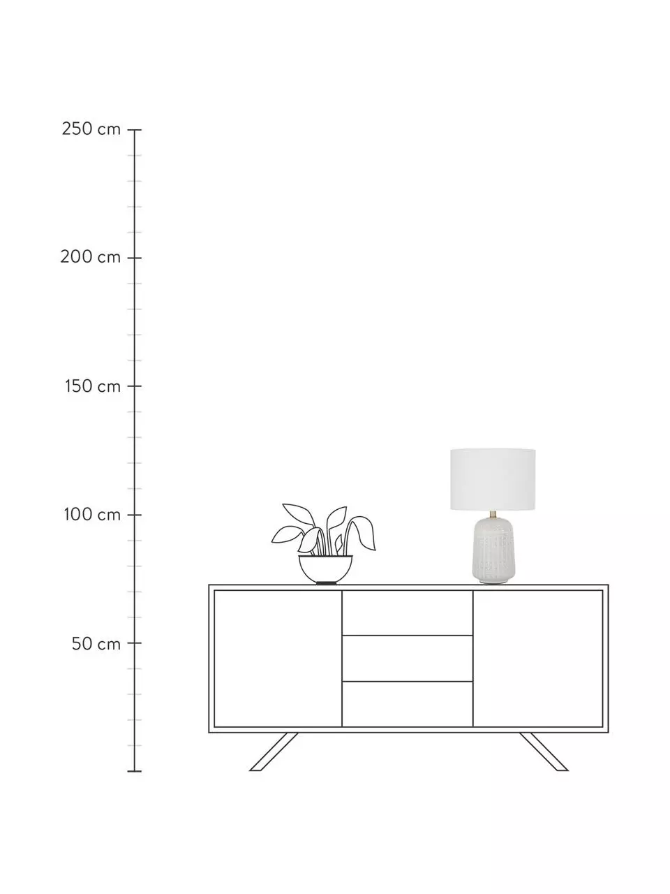 Westwing Collection Große Keramik-Tischlampe Iva, Ø 33 x H 53 cm 6 Westwing Collection Große Keramik-Tischlampe Iva, Ø 33 x H 53 cm – Bild 4