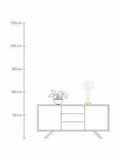 Westwing Collection Gro&szlig;e Klassische Tischlampe Vanessa in Gold, B 27 x H 52 cm -Leuchten Verkaufsladen Grosse Klassische Tischlampe Vanessa in Gold 3