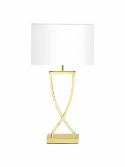 Westwing Collection Gro&szlig;e Klassische Tischlampe Vanessa in Gold, B 27 x H 52 cm -Leuchten Verkaufsladen Grosse Klassische Tischlampe Vanessa in Gold 4