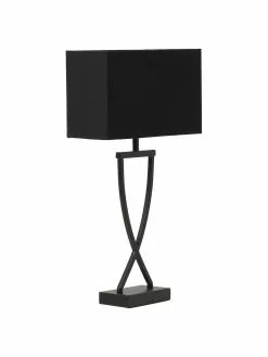 Westwing Collection Gro&szlig;e Klassische Tischlampe Vanessa in Schwarz, B 27 x H 52 cm -Leuchten Verkaufsladen Grosse Klassische Tischlampe Vanessa in Schwarz 3