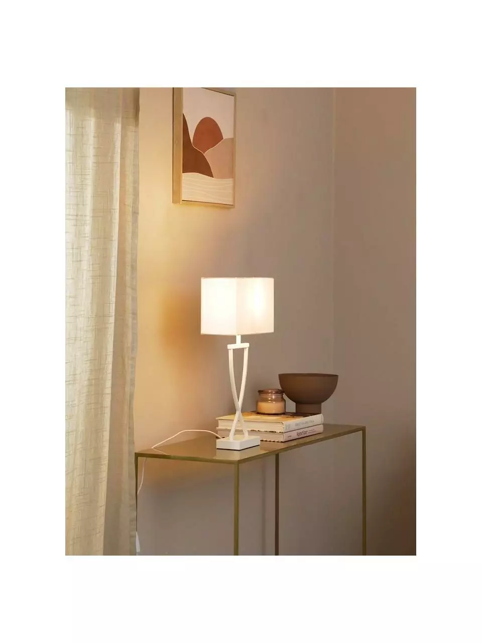 Westwing Collection Große Klassische Tischlampe Vanessa in Weiß, B 27 x H 52 cm 4 Westwing Collection Große Klassische Tischlampe Vanessa in Weiß, B 27 x H 52 cm – Bild 2