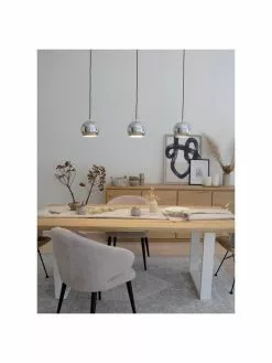 Frandsen Gro&szlig;e Kugel-Pendelleuchte Ball in Chromfarben, B 100 x H 18 cm -Leuchten Verkaufsladen Grosse Kugel Pendelleuchte Ball in Chromfarben 3