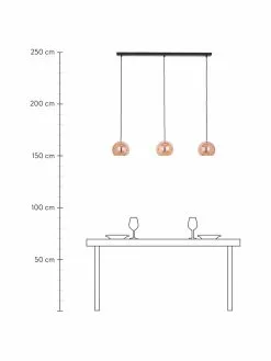 Frandsen Gro&szlig;e Kugel-Pendelleuchte Ball in Kupferfarben, B 100 x H 18 cm -Leuchten Verkaufsladen Grosse Kugel Pendelleuchte Ball in Kupferfarben 3