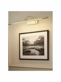 Searchlight Gro&szlig;e LED-Bilderleuchte Picture mit Schalter in Gold, B 68 x H 12 cm -Leuchten Verkaufsladen Grosse LED Bilderleuchte Picture mit Schalter in Gold 1