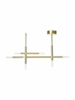 Westwing Collection Große LED-Deckenleuchte Gratia in Gold, B 76 x H 50 cm