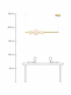 Gro&szlig;e LED-Pendelleuchte Freccia in Gold, B 131 x H 22 cm -Leuchten Verkaufsladen Grosse LED Pendelleuchte Freccia in Gold 2