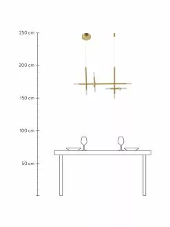 Westwing Collection Gro&szlig;e LED-Pendelleuchte Gratia in Gold, B 90 x H 90 cm -Leuchten Verkaufsladen Grosse LED Pendelleuchte Gratia in Gold 2