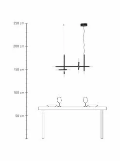 Westwing Collection Gro&szlig;e LED-Pendelleuchte Gratia in Schwarz, B 90 x H 90 cm -Leuchten Verkaufsladen Grosse LED Pendelleuchte Gratia in Schwarz 2
