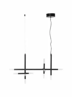 Westwing Collection Gro&szlig;e LED-Pendelleuchte Gratia in Schwarz, B 90 x H 90 cm -Leuchten Verkaufsladen Grosse LED Pendelleuchte Gratia in Schwarz 3