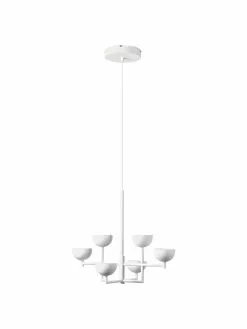 Westwing Collection Gro&szlig;e LED-Pendelleuchte Paula in Mattwei&szlig;, B 55 x H 49 cm -Leuchten Verkaufsladen Grosse LED Pendelleuchte Paula in Mattweiss 4