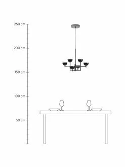Westwing Collection Große LED-Pendelleuchte Paula in metallisch glänzendem Schwarz, B 55 x H 49 cm 11 Westwing Collection Große LED-Pendelleuchte Paula in metallisch glänzendem Schwarz, B 55 x H 49 cm -Leuchten Verkaufsladen Grosse LED Pendelleuchte Paula in metallisch glanzendem Schwarz 3