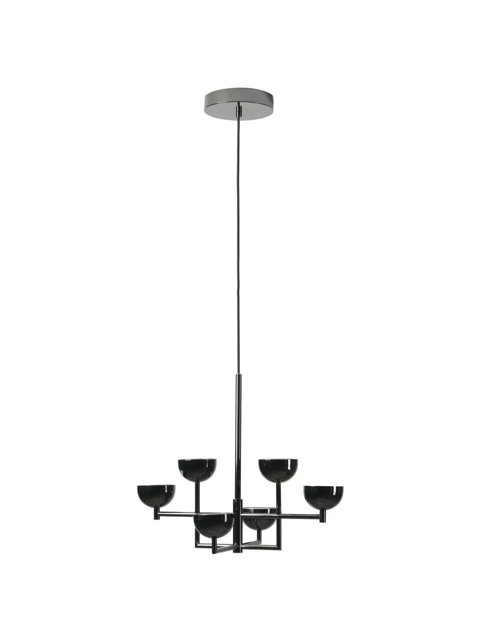 Westwing Collection Große LED-Pendelleuchte Paula in metallisch glänzendem Schwarz, B 55 x H 49 cm 7 Westwing Collection Große LED-Pendelleuchte Paula in metallisch glänzendem Schwarz, B 55 x H 49 cm – Bild 5
