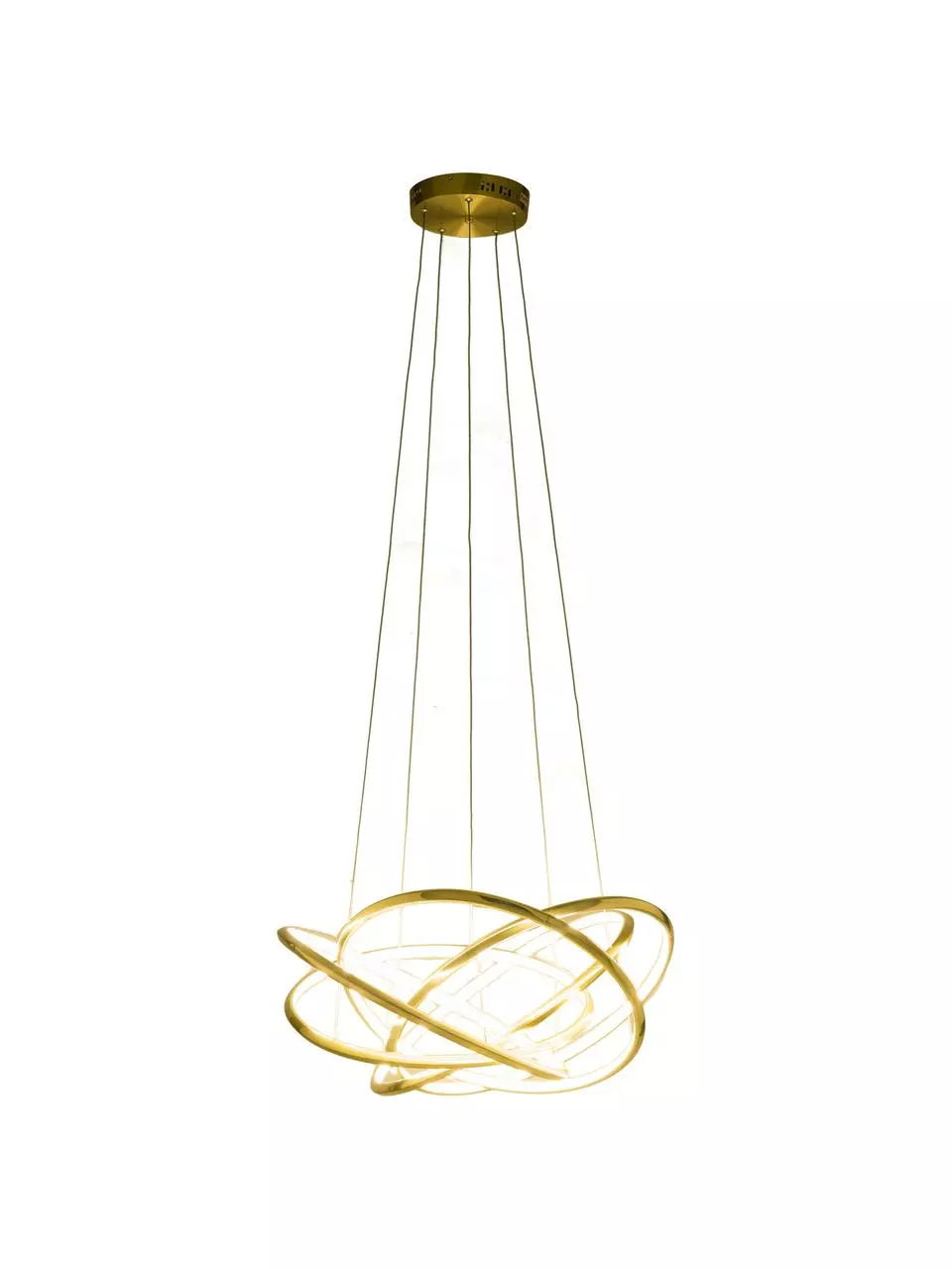 Kare Design Große LED-Pendelleuchte Saturn in Gold, Ø 72 x H 75 cm 6 Kare Design Große LED-Pendelleuchte Saturn in Gold, Ø 72 x H 75 cm – Bild 4