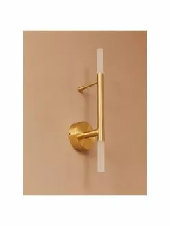 Westwing Collection Gro&szlig;e LED-Wandleuchte Gratia in Gold, B 10 x H 45 cm -Leuchten Verkaufsladen Grosse LED Wandleuchte Gratia in Gold 5