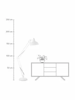 Gro&szlig;e Leselampe Job in Wei&szlig;, Ø 38 x H 180 cm -Leuchten Verkaufsladen Grosse Leselampe Job in Weiss 2