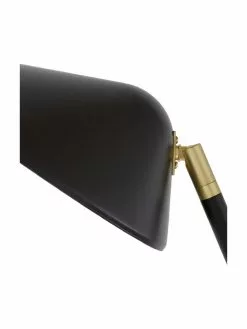 Westwing Collection Große Leselampe Neron mit Gold-Dekor in Schwarz, B 105 x H 171 cm -Leuchten Verkaufsladen Grosse Leselampe Neron mit Gold Dekor in Schwarz 4