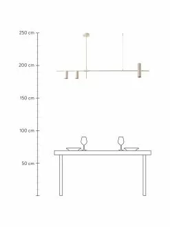 Westwing Collection Gro&szlig;e Moderne Pendelleuchte Cassandra in Beige, B 143 x H 73 cm -Leuchten Verkaufsladen Grosse Moderne Pendelleuchte Cassandra in Beige 2