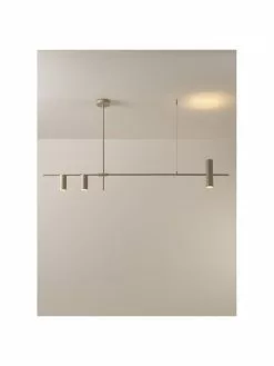 Westwing Collection Gro&szlig;e Moderne Pendelleuchte Cassandra in Beige, B 143 x H 73 cm -Leuchten Verkaufsladen Grosse Moderne Pendelleuchte Cassandra in Beige 3