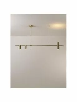 Westwing Collection Gro&szlig;e Moderne Pendelleuchte Cassandra in Messingfarben, B 143 x H 73 cm -Leuchten Verkaufsladen Grosse Moderne Pendelleuchte Cassandra in Messingfarben 3