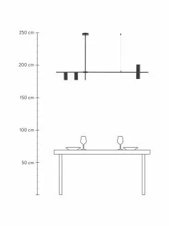 Westwing Collection Gro&szlig;e Moderne Pendelleuchte Cassandra in Schwarz, B 143 x H 73 cm -Leuchten Verkaufsladen Grosse Moderne Pendelleuchte Cassandra in Schwarz 3