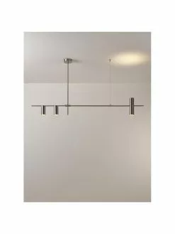 Westwing Collection Große Moderne Pendelleuchte Cassandra in Silber, B 143 x H 73 cm -Leuchten Verkaufsladen Grosse Moderne Pendelleuchte Cassandra in Silber 3