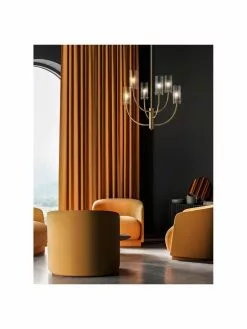 Gro&szlig;e Pendelleuchte Arco in Gold, Ø 61 x H 67 cm -Leuchten Verkaufsladen Grosse Pendelleuchte Arco in Gold 4