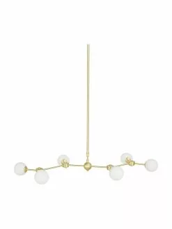 Westwing Collection Große Pendelleuchte Aurelia in Gold, B 110 x H 60 cm