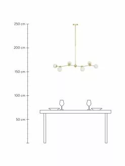 Westwing Collection Gro&szlig;e Pendelleuchte Aurelia in Gold, B 110 x H 60 cm -Leuchten Verkaufsladen Grosse Pendelleuchte Aurelia in Gold 3