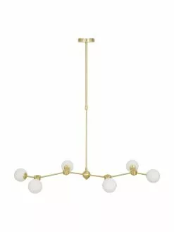 Westwing Collection Gro&szlig;e Pendelleuchte Aurelia in Gold, B 110 x H 60 cm -Leuchten Verkaufsladen Grosse Pendelleuchte Aurelia in Gold 4